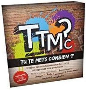 TTMC - Tu Te Mets Combien ? - Jeu de société ambiance - Evalue tes connaissances de 1 à 10 - Quiz Culture générale - 2 à 16 joueurs
