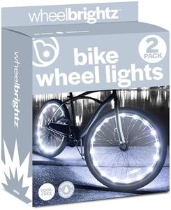 Bike Lights for Night Riding (2 Tires) White - Bicycle Light Bike Wheel Lights Accessories Christmas Gifts for Boys Girls Kids Mom Dad Ages 5 6 7 8 9 10 11 12 13 14 15 Year Olds Boys Gifts