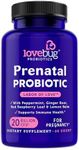 lovebug PROBIOTICS FSA HSA Prenatal Probiotic 20 Billion CFU Tummy Soothe Blend with Peppermint,Ginger Root,Red Raspberry Leaf & Lemon Balm 60 Count