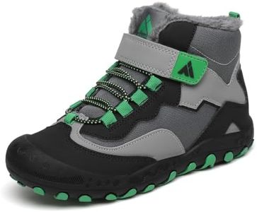 Mishansha Boys Girls Winter Hiking Boots Little Kid Waterproof Snow Boots