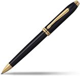 Cross Townsend Black Lacquer Ballpoint Pen with 23KT Gold-Plated Appointments (572TW) by Cross