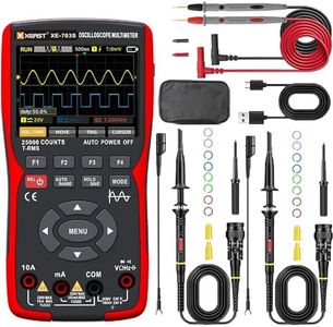 3 in 1 Handheld Oscilloscope, Automotive Dual Channel 50MHz with Digital Multimeter and Signal Generator