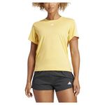 adidas Women's Striped Regular Fit T-Shirt (IS4217_SEMSPA/White