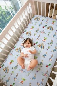 The Booktales Peter Rabbit Nursery Crib Set Handmade Beatrix Potter Fitted Crib Sheet Pillow Case Bedding Set