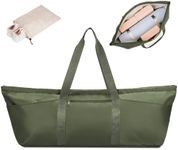 Large Yoga Mat Bag with Shoes Compartment and Wet Pocket Ladies Pilates Gym Bag with Yoga Mat Holder Strap for Women Men Workout Carrier Stuff Accessories, Army Green
