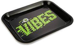 Vibes Premium Metal Tray- 13"x11"x0.4" Compact, Portable, and Designed for Your Leisure Time, Scratch-Resistant, and Travel-Friendly for On-The-Go Lifestyles (Slime Large)