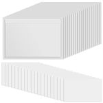 SIYOMG Index Card Holder, 50 Pack 12.7 x 7.6 cm Self Adhesive Index Card Pockets Sleeves with 50 PCS Paper Inserts, Clear Plastic Sticky Card Photo Label Holder with Top Open for Organizing