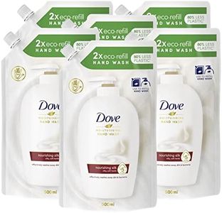 6x Dove Eco-Ricarica Seta Preziosa Detergente Liquido Idratante Sapone Mani Pelle Liscia e Morbida - 6 Ricariche da 500ml