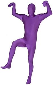 Morphsuits Full Body Costume - Purple, L | Original Bodysuit for Adults & Kids | Super Stretch Suit Great for DIY Party Outfit | Halloween, Cosplay, Fancy Dress | for Men & Women