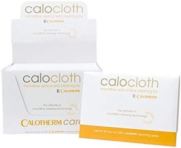 Calotherm Calocloth Pro Microfibre Optical Lens Cleaning Cloth PFAS Free 8"x6" - Value Carton x24 Cloths,White,8 x 6-Inch