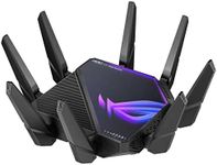 GT-AXE16000 Quad-Band WiFi 6E (802.11ax) Gaming Router, New 6 GHz Band, Dual 10G Ports, 2.5G WAN Port, Dual WAN, AiMesh Support, VPN Fusion, Triple-Level Game Acceleration and Free Network Security