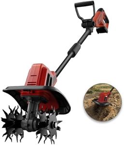 MaxMore Cordless Tiller Cultivator Compatible with Milwaukee 18V Battery (Tool Only), Electric Garden Rototiller with 48 Steel Tines, 270RPM, 8.7" Tilling Width, 6.3" Depth for Gardening, Soil Turning