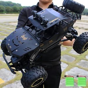 Jiakora RC Cars Remote Control Car 1:12 Off Road Monster Truck,Metal Shell 4WD Dual Motors LED Headlight Rock Crawler,2.4Ghz All Terrain Hobby Truck with 2 Batteries for 60 Min Play,Boy Adult Gifts
