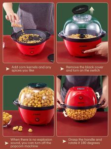 FOHERE 3.5L Popcorn Maker – Electric Hot Air Popcorn Machine