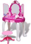 Trendi®Girls Pink Glamour/Musical Dressing Table Vanity/Light Mirror Play Set Toy/Glamour Make Up Desk With Stool/XMAS Gift