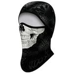 Eikuni Balaclava Face Mask Men Women for Winter Cold Weather Ski Cycling Ski Hunting (Skull White Face)