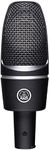 AKG C3000 High Performance Large-Diaphragm Condenser microphone, Studio cardioid microphone, switchable low-cut filter, heavy duty die-cast metal housing, switchable attenuation pad - Black