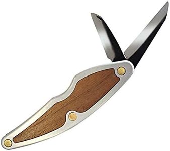 FLEXCUT Whittlin' Jack Pocket Knife JKN88 | Ultimate Wood Carving Knife with 1-1/2" Detail Blade & 2" Roughing Blade | Razor-Sharp 1095 High Carbon Steel | Walnut Inlay Handle | Made in the U.S.A.