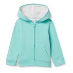 Amazon Essentials Girls' Fleece Zip-Up Hoodie Sweatshirts, Aqua, 3T