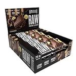 Warrior Raw Protein Flapjacks – 12 Bars x 75g Each – Packed with 20g of Protein – Low Sugar, High in Fibre (Double Chocolate)