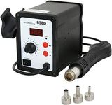 Ransh Compact Design Digital 858D SMD Rework Station or Hot Air Soldering Rework Station With Auto Cut Feature, ESD Safe & Updated Version (Black)