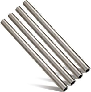 Gisafai 4 Pcs Cold Rolled Steel Tube Metal Seamless Round Tubing 3/4'' OD, 0.51'' ID, 0.12'' Wall, 12'' Length for Industries Automotive Applications, Strong and Durable