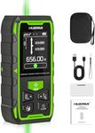 Huepar Bilateral Laser Distance Measure Tool, 656FT/200M Digital Laser Room Measure Devices with LCD Display, Rechargeable Dual Metro Laser Measurement Tool with with Angle Sensor, Magnetic Back