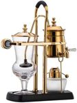 Belgian Belgium Royal Family Balance Siphon Syphon Coffee Maker with Tee Handle Gold Color,1 Set