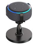 SoulQ Table Holder for Echo Dot 3rd Generation, 360°Adjustable Stand Bracket Mount for Smart Home Speaker, Ideal Sound Visibility & Appearance, Clever Dot Accessories (Black)