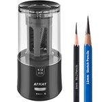 AFMAT Long Point Pencil Sharpener, Auto Stop & Fast Sharpening, Electric Pencil Sharpener for Artists, Super Long Point, Artist Pencil Sharpener Plug in for φ6-12mm Charcoal/Drawing/Colored Pencils