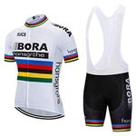 Cycling Jersey Bike Team World Champion Summer Bike Shirts Team Biking Clothing Bicycle Short Sleeves Jacket (White, Medium)…, White, Medium