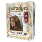 Paradyes Hazel Wine Combo, No Bleach Ammonia-Free Formula for Natural Black Hair, Includes Ruby Wine Semi-Permanent Top-Up Color, Enriched with Herbal Extracts