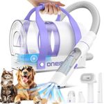 oneisall First Cordless Dog Grooming Kit,Wireless Rechargeable Dog Grooming Vacuum with Dog Clippers,Nail Grinder&Paw Trimmer,Quiet Dog Hair Vacuum with 5 Grooming Tools for Shedding,2L Dust Cup