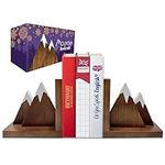 Wooden Mountain Bookends, Varnished