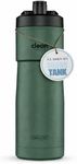 The Clean Hydration Co, Sport 23 Insulated Bike Water Bottle with Easy Clean Nozzle, Easy Squeeze for Cycling (Matte Green)