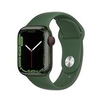 Apple Watch Series 7 (GPS + Cellular, 41mm) - Green Aluminium Case with Clover Sport Band - Regular