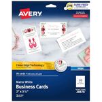 Avery® Clean Edge® Business Cards, 2 inches x 3 1/2 inches, White, 90 Cards (28878)