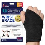 Pack of 2 Wrist Braces - Wrist Wraps for Pain Relief from Carpal Tunnel, Arthritis, and Tendinitis - Fits Both Right and Left Hands - Compression and Support for Fitness Enthusiasts - Unisex