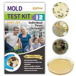 Mold Test Kit for Home Within 12 Individual Tests,DIY Detector at Home, Surface Mold,HVAC,Indoor Air Quality Testing Kits,Black Mold Testing,Includes Detailed Mold Identification Guide and Free Lab