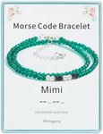 Funny Unique Inspirational Gifts for Women Morse Code Bracelets for Her Daughter Mom Wife Best Friends Soulmate Female Valentines Day Mother's Day Birthday Jewelry Cute Adjustable