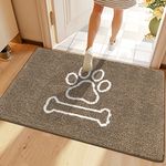 Pauwer Floor Door Mat Indoor, Washable Mud Dirt Trapper Rug Non-Slip Shoes Scraper Entryway Mat Heavy Duty Low Profile Barrier Mat Carpet for Entrance Patio Hallway Pets