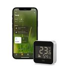 Eve Weather (Apple Home) - Connected Weather Station for tracking temperature, humidity and barometric pressure, weather trend, IPX4 water resistance, display, Bluetooth, Thread