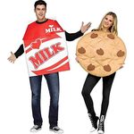 Fun World Unisex Cookies & Milk Adult Cstm, Mulricolor, Standard