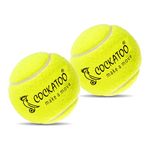 Cockatoo Rubber Cricket Tennis Ball, Construction of Tennis Ball for Cricket for Optimal Performance,Suitable for All Skill Levels. (90 Gr Per Ball - Pack of 2-Yellow)