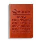 WHLBHG Realtor Gift Real Estate Gift Real Estate Agent Leather Journal Notebook Realtor Appreciation Gift Thank you Gift for Realtor Writing Diary Planner Notebook (JOB TITLE)