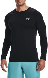 Under Armour Men's Ua Hg Armour Fitted Ls Long-Sleeved Sports t-Shirt for Men, Comfortable and Breathable Gym Clothes (Pack of 1) Black