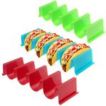 Lucywey Taco Holder Stands Set of 3, Taco Holder Taco Stand Taco Truck Tray Rack Colorful Taco Rack Holders for Kitchen Home Restaurant Party