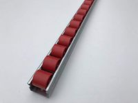 roller track flow rail roller gravity conveyor with plastic wheels dia 28 red (length: 1 m)