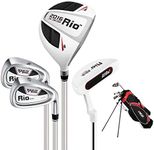 PGM Golf Club Set - Junior Complete Golf Club Set for Kids Children - Right Handed - Great for Boys Girls Toddlers -1 Wood, 2 Iron, Putter, Golf Stand Bag