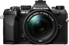OM SYSTEM OM-5 Mark II MFT Camera incl. lens M.Zuiko Digital ED 14-150mm II, 20 MP Live MOS Sensor, 5-Axis Image Stabilisation, IP53 Weather-proof Sealing, Handheld High Res Shot 50 MP, Black/Black